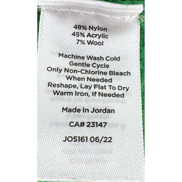 Talbots Green Knit Pullover Long Sleeve Crew Neck Wool Blend Sweater - Picture 8 of 8